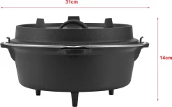 Dutch Oven Enkhuizen Met Deksel Gietijzer Zwart - 4 Varianten -Thuis-BBQ 1200x747 1