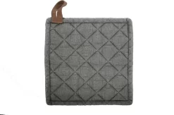 Merkloos Tiseco Myrna Pannenlappen – Katoen – Set 2 Stuks - 20x20CM – Antraciet