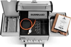 Burnhard Gas BBQ FRED JR. Deluxe - 2 Branders - Incl. Keramische Infraroodbrander & Afdekhoes - Deluxe -Thuis-BBQ 1200x797