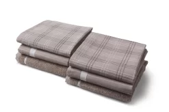 Twentse Damast Keuken Handdoeken Mix&Match - Katoen - Keukendoeken En Theedoeken Set - 3 Stuks - Taupe