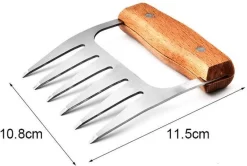 GrillX Luxe Vleesklauwen - Houten Handvat - RVS Meat Claws - Vleesshredder - Pulled Pork, Chicken - BBQ Accesoires -Thuis-BBQ 1200x806 2