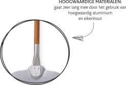 Boska Pizzaschep Barbecue - Kort Handvat - Stabiel - Aluminium - Eikenhout - BBQ Accessoires -Thuis-BBQ 1200x811