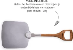 Boska Pizzaschep Barbecue - Kort Handvat - Stabiel - Aluminium - Eikenhout - BBQ Accessoires -Thuis-BBQ 1200x820