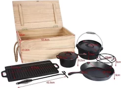 EL Fuego Dutch Oven Set Gietijzer 7-delig -Thuis-BBQ 1200x872 2