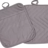 Roegaarden Pannenlappen - Pannenlap - 2 Stuks - Met Insteekvakken - Grijs