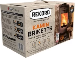 Merkloos Rekord Bruinkool Briketten 1x 18 Stuks - Briketten - Haardhout- Kachel- Lignite - 10 Kg.