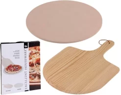 Merkloos Excellent Houseware Pizza-baksteen - Met Pizza-schep