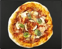 Navaris Pizzasteen XL Voor Oven En Barbecue - Rechthoekige Pizzaplaat 38 X 30 Cm - Inclusief Receptenboek - Keramisch Geglazuurd - Zwart -Thuis-BBQ 1200x942 2