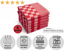 Droomtexiel® Horeca Kwaliteit Katoenen Theedoeken Set - 6x Theedoeken - Rood Wit + Gratis 6 Keukendoeken T.w.v €22,95 15 Droomtexiel® Horeca Kwaliteit Katoenen Theedoeken Set - 6x Theedoeken - Rood Wit + Gratis 6 Keukendoeken T.w.v €22,95 -Thuis-BBQ 1200x944