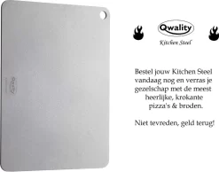 Pizzasteen Van Staal – Pizza Steen - Pizza En Brood Bakken - 40 X 30 X 0,6 Cm - Cadeau Voor Man - Kitchen Steel By Qwality -Thuis-BBQ 1200x944 5