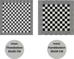 Droomtexiel® Horeca Kwaliteit Katoenen Theedoeken & Keukendoeken Set - 6x Theedoeken + 6x Keukendoeken - Zwart Wit - -Thuis-BBQ 1200x968