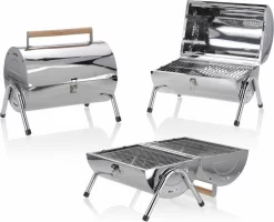 BBQ Collection Houtskoolbarbecue - Cilinder - Chroom -Thuis-BBQ 1200x972