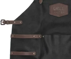 Old West BBQ Schort Barbecue Schort Leer - Zwart -Thuis-BBQ 1200x997 1