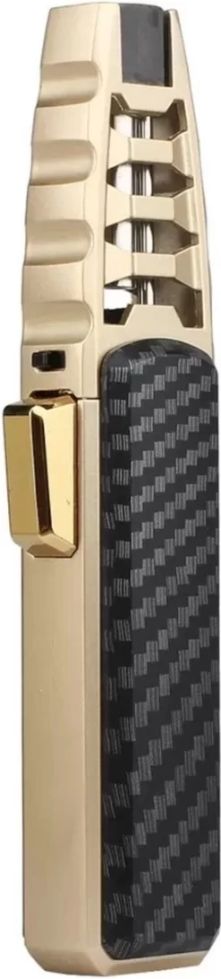 Merkloos Turbo Jetflame Aansteker - Gasbrander - Vuurwerk Torch - Crème Brûlée Brander - BBQ En Sigaren Aansteker - Windproof - Carbon Met Goudkleurige Metalen Behuizing 10 Merkloos Turbo Jetflame Aansteker - Gasbrander - Vuurwerk Torch - Crème Brûlée Brander - BBQ En Sigaren Aansteker - Windproof - Carbon Met Goudkleurige Metalen Behuizing -Thuis-BBQ 272x1200