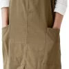 House Of Husk Linnen Keukenschort - Dames Kook Schort - Apron - Crossback - Khaki