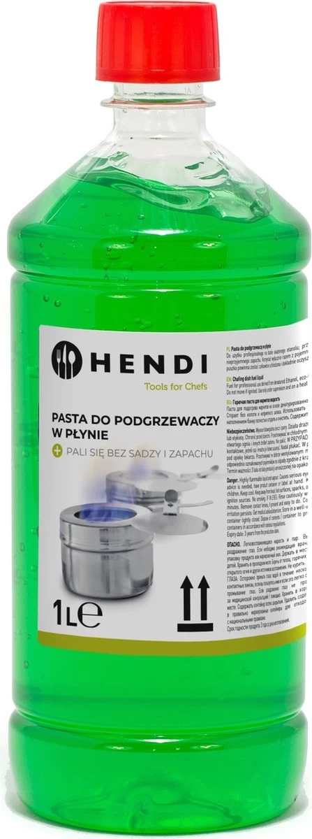 Hendi Brandpasta Voor Chafing Dish - Brandgel Fles - 1 Liter 1 Hendi Brandpasta Voor Chafing Dish - Brandgel Fles - 1 Liter