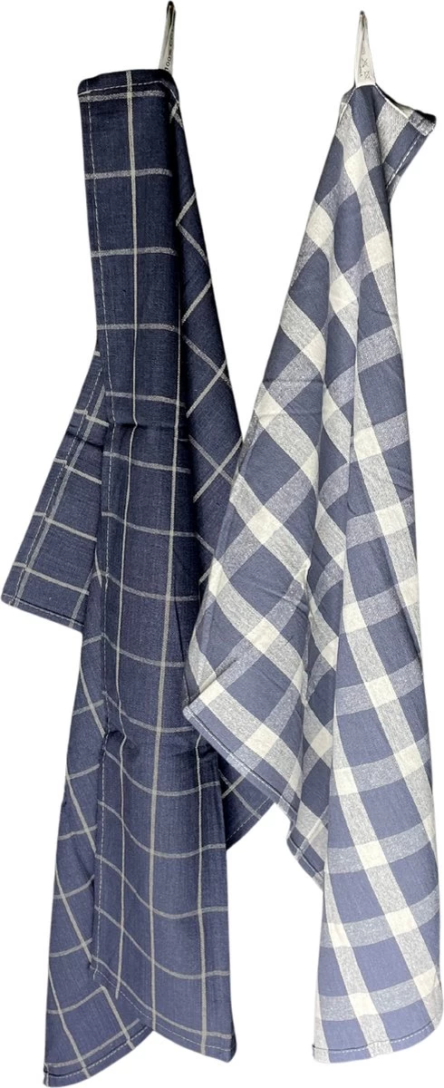 Theedoekenset Milano - Glazendoeken - 70x50 - Set Van 2 - Geblokt- Gestreept - 100% Katoen - Glazendoeken 1 Theedoekenset Milano - Glazendoeken - 70x50 - Set Van 2 - Geblokt- Gestreept - 100% Katoen - Glazendoeken