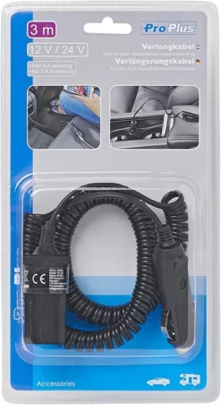 Proplus Verlengkabel Sigarettenaansteker 3m 12/24 Volt 3 Ampère -Thuis-BBQ 656x1200