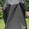 Merkloos Kamado BBQ Large Beschermhoes Cover Tot 25" Inch - Hoes Zwart Groot - O.a. Big Green Egg, Grill Guru, Kamado Joe Classic, Patton, The Bastard, Takumi, Tarrington House