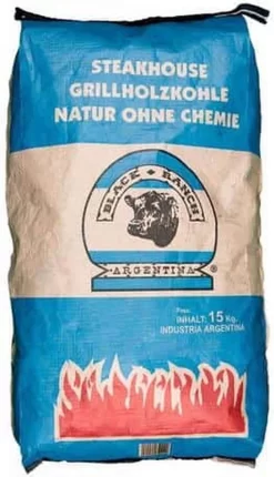 Black Ranch Houtskool 15 Kg – Quebracho – 1 Zak