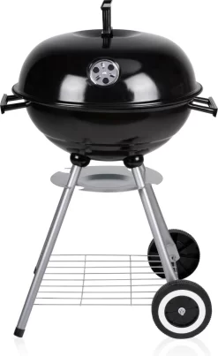 BBQ Collection Houtskoolbarbecue - Kogelbarbecue 45 X 60 Centimeter - Ronde Barbecue - Barbecue Op Wielen - Zwart - Metaal