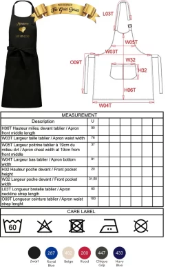 KARIBAN Naam Cadeau - Masterchef - Unisex Keukenschort/barbecueschort - Zwart - Cadeau Voor Hem En Haar -Thuis-BBQ 765x1200