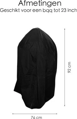 BBQ Beschermhoes - Voor Kamado - Universeel - Tot 23 Inch - Zwart -Thuis-BBQ 774x1200 3