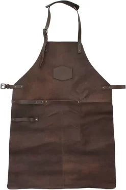 Old West BBQ Schort Barbecue Schort Leer - Bruin 22 Old West BBQ Schort Barbecue Schort Leer - Bruin -Thuis-BBQ 797x1200 1