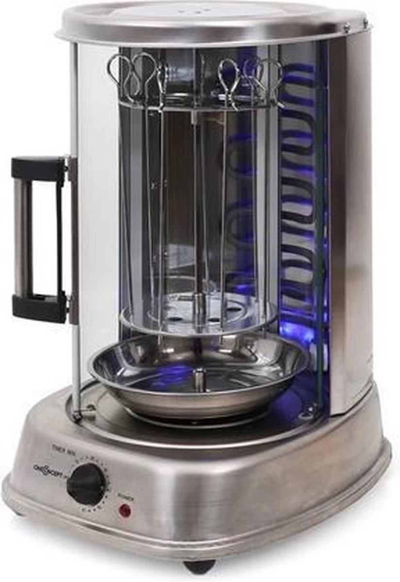 OneConcept Kebab Master Pro Grill Tafelblad Electrisch Roestvrijstaal 5 OneConcept Kebab Master Pro Grill Tafelblad Electrisch Roestvrijstaal - Afbeelding 5