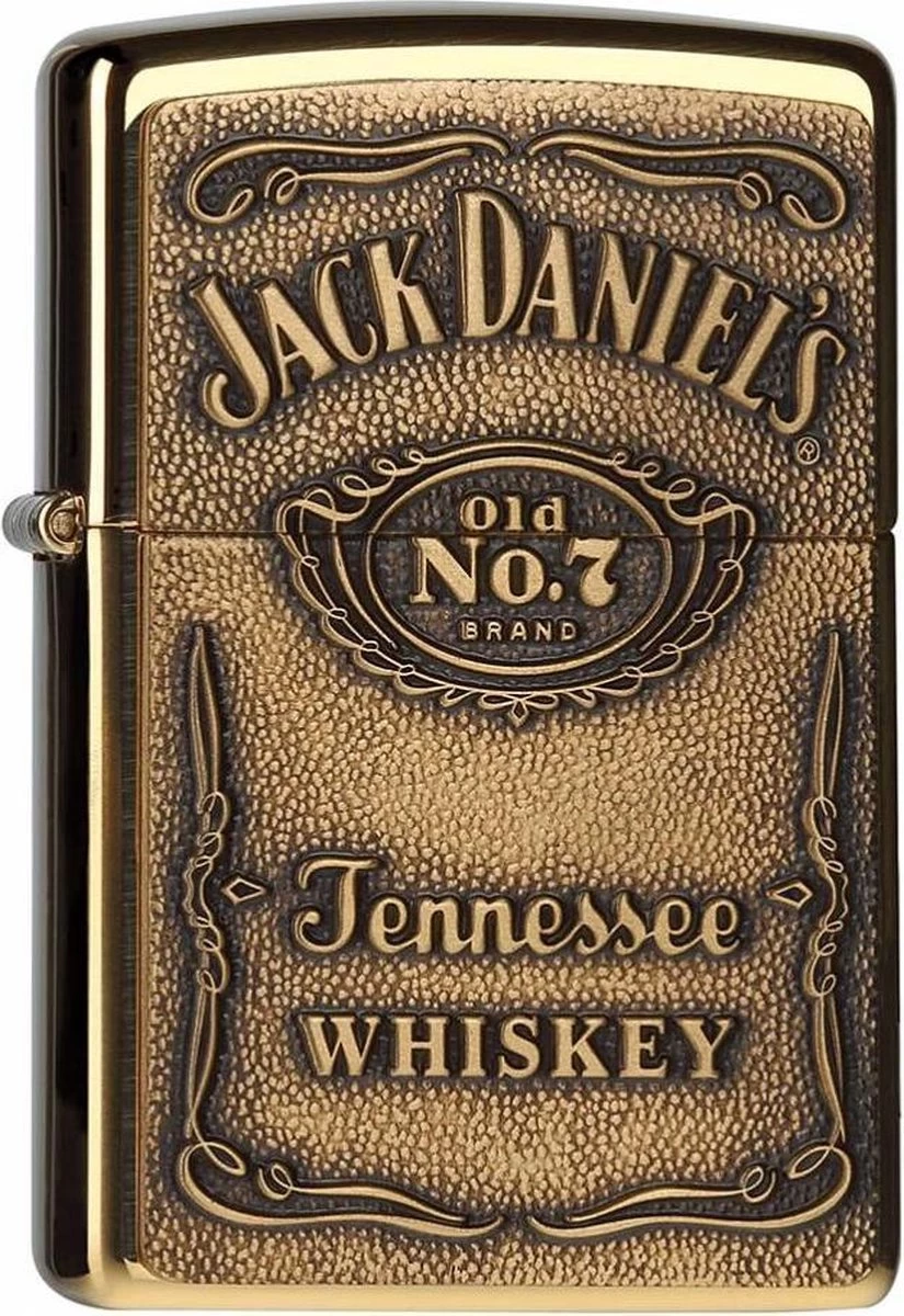 Aansteker Zippo Jack Daniel's Label Brass Emblem 1 Aansteker Zippo Jack Daniel's Label Brass Emblem