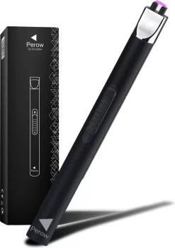 Oplaadbare Lange Elektrische Aansteker - Duurzame Plasma Aansteker - Inclusief Cadeauverpakking - BBQ - Kaarsen - Zwart