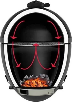 Apache Grill 21 Inch Kamado BBQ Egg | Houtskool | Zwart | Ø 50cm Grill Oppervlak | Dubbelwandig & Geïsoleerd -Thuis-BBQ 849x1200