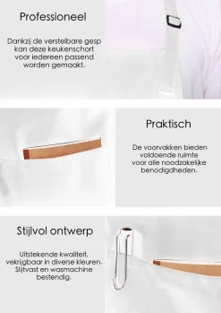 Schortenwinkel - Professioneel Keukenschort - Kookschort - Horeca - Wit -Thuis-BBQ 850x1200