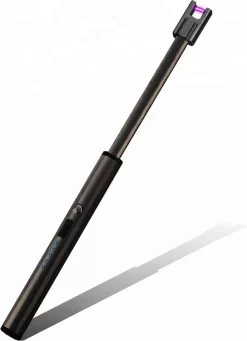 Xaralyn Lange Elektrische Aansteker | USB-oplaadbaar | Plasma-aansteker | Winddicht | Vlamloze Elektrische Aansteker Voor Keuken, Bbq Of Openhaard - Antraciet