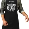 Awesome 60 Year / 60 Jaar Cadeau Bbq / Keuken Schort Zwart Heren