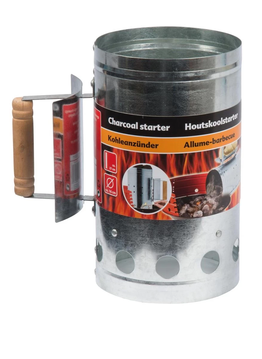 BBQ Collection Houtskoolstarter - Metaal - 27x16cm 7 BBQ Collection Houtskoolstarter - Metaal - 27x16cm - Afbeelding 7