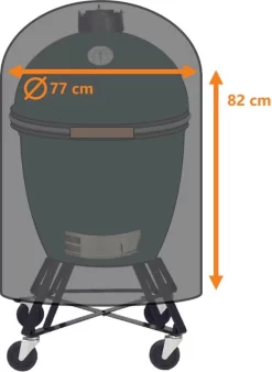 Luxe Waterdichte Ronde BBQ Hoes - 84 Cm X 77 Cm - Barbecue Beschermhoes - BBQ Accessoires - Geschikt Voor O.a. Kamado, Big Green Egg, Grill Guru, The Bastard, Patton, Weber -Thuis-BBQ 878x1200 2