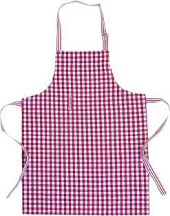 Kinderschort Keukenschort - Kinderen - 60 X 45 Cm - Geruit - Fuchsia