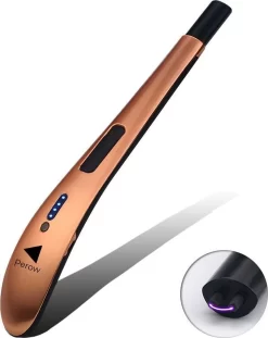 Oplaadbare Lange Elektrische Aansteker - Rose Goud - Duurzame Plasma Aansteker - Inclusief Cadeauverpakking - BBQ - Kaarsen -Thuis-BBQ 953x1200